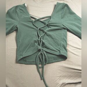 Beautiful Open Back Long Sleeve Top